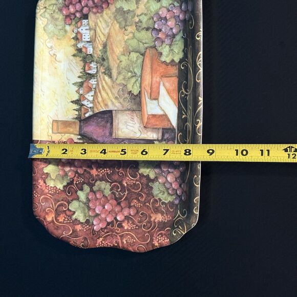 Keller Charles of Philadelphia Tuscan Wine Vineyard Serving Tray - Grapes & Wine - Picture 5 of 8